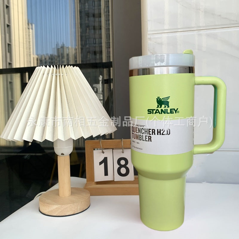 export stanley thermos cup 304 stainless steel straw cup portable outdoor car sports cup