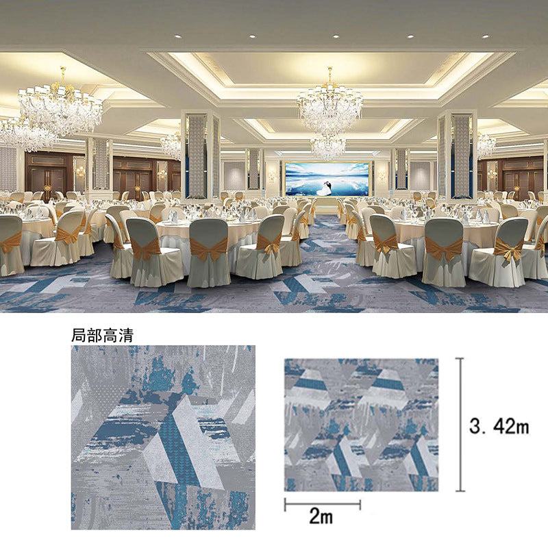 New chinoiserie hotel banquet hall carpet nylon 800g thickened fire retardant 4m large sheets whole patchwork commercial