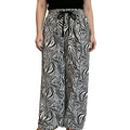 C7768 cross-border  new women's rhinestone drawstring wide-leg pants, vintage animal print casual trousers