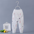 Baby high waist long johns pure cotton men's and women's children's baby spring & fall single open pants newborn kids open crotch pants