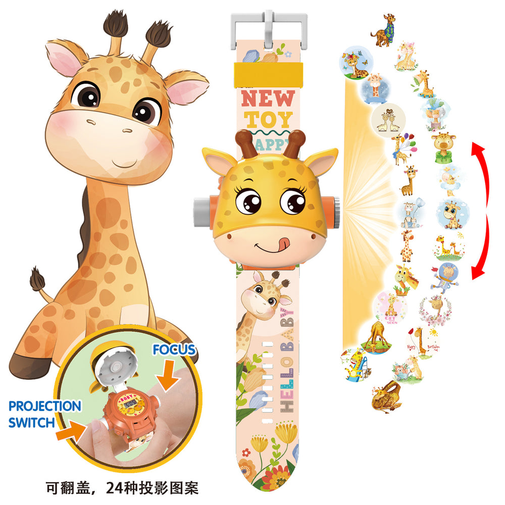 Sanrio kids' projector watch - new 2024 toy for toddlers & girls - cute princess shara light-up early education cartoon watch