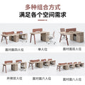 Office desk and chair set - 4/6 seater minimalist modern office table with partition workstation computer desk booth