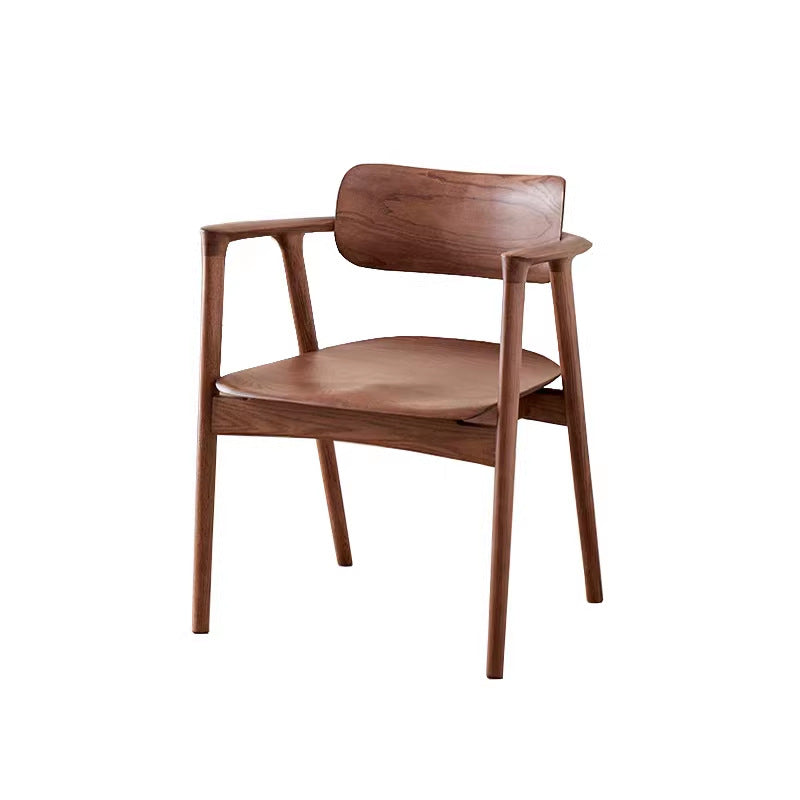 White wax solid wood north american black walnut backrest dining chair living room desk tea room chair stool modern casual kawashita chair
