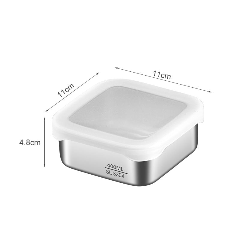 304 stainless steel small lunch box - freezer rice portioning container, quantified weight loss, mixed grain bento box, fruit refrigerator fresh-keeping container