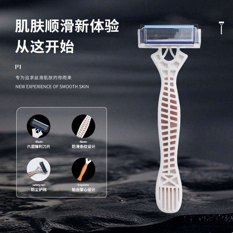 Factory custom men's razor manual stainless steel blades replaceable head shaving knife shaving gadget new arrival