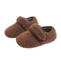 Vancahao girls' fall/winter fleece-lined lambswool outdoor cotton shoes,  new korean style cute fluffy shoes for kids