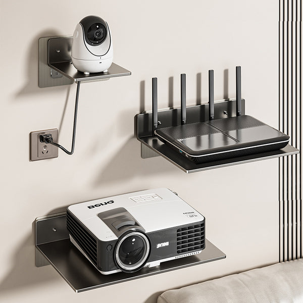 Camera holder No punching wifi TV set-top box storage wall rack router placement base