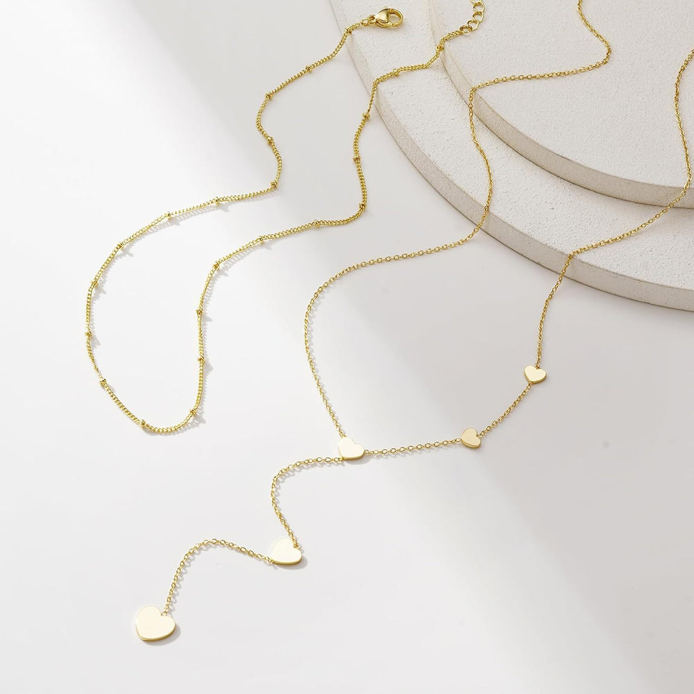 European and american amazon bestseller: double-layer heart necklace - trendy, instagrammable, elegant, sweet, and chic choker for women