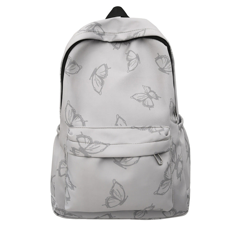 New simple cartoon butterfly backpack, primary and secondary school student campus schoolbag, large capacity and light travel  backpack