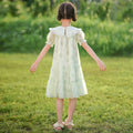 Girls' summer korean style floral dress  new arrival - stylish summer outfit for older girls, sweet princess dress with peter pan collar