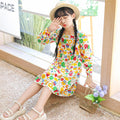 Girls' autumn simple dress, spring and autumn children's skirt, korean style princess dress, baby dress, simple dress for toddlers and young children