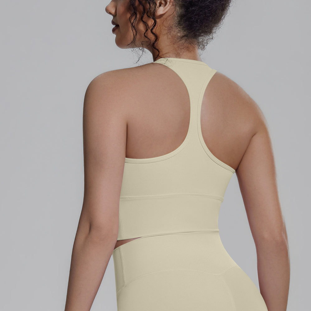 New arrival cross-border pure color i-shaped back tight breathable sports intimates running fitness yoga wear vest tops for women