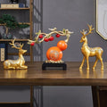 Lucky deer figurine - creative wine cabinet decoration for living room, office desk, home, housewarming gift, moving-in gift