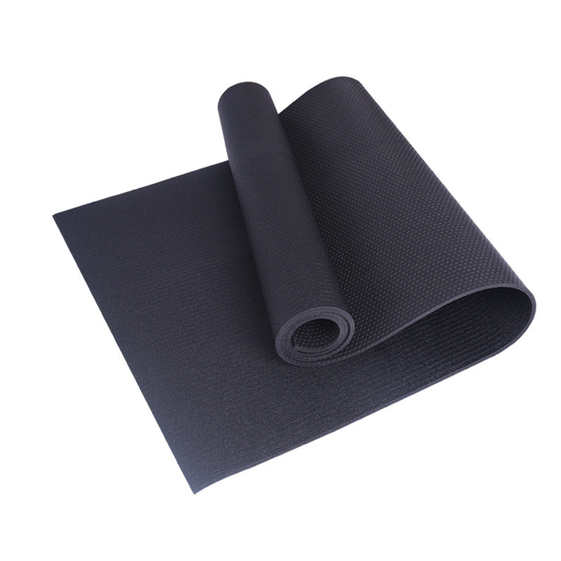 Pvc high-density yoga mat non-slip widened extra large fitness black mat floor mat thickened wholesale for home factory 6mm