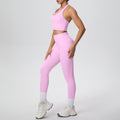 New halter neck backless sports bra set - cloud-soft compression high-waisted butt-lifting yoga outfit - quick-dry running & fitness apparel