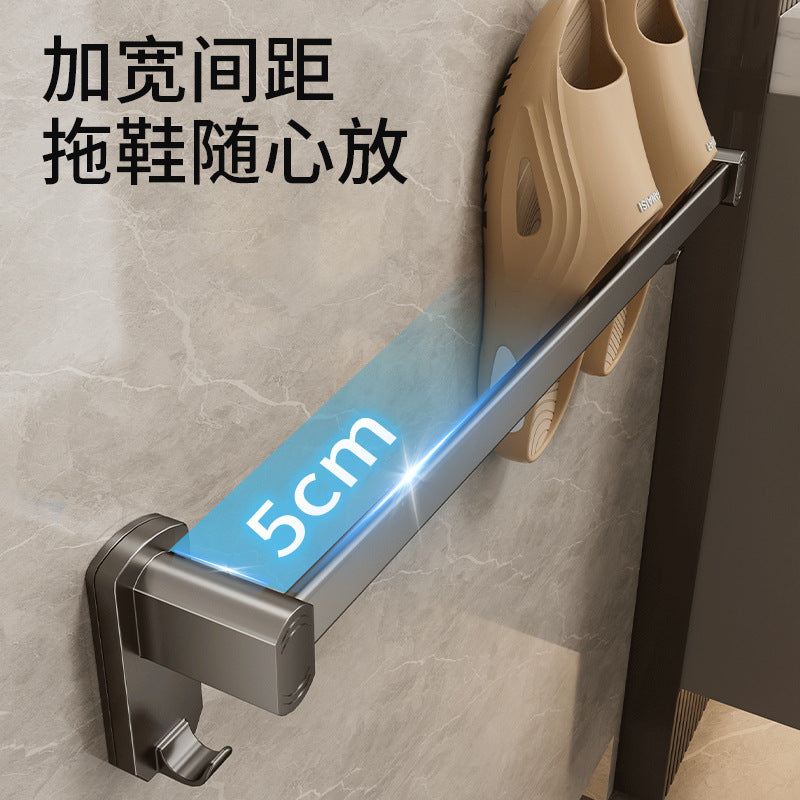 Removable bathroom slipper rack No punching toilet toilet hanger Drain wall hanging slippers Shoe storage artifact