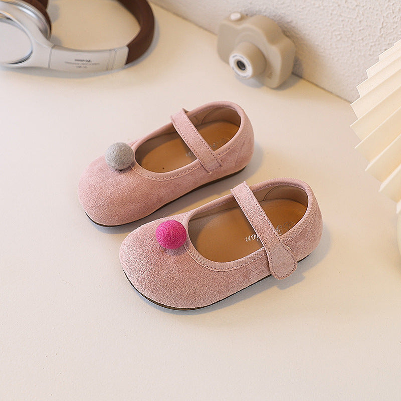 Customizable cute cartoon birkenstock-style shoes for little girls - korean fashion princess shoes, soft sole moccasins, cloth shoes, baby single shoes