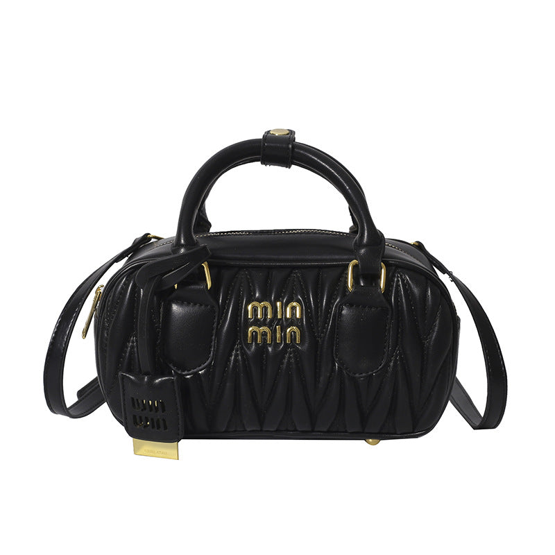 new arrivalclassy pleated bowling pillow classy crossbody bag fashion shoulder satchel bag high-looking and stylish