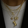 Wholesale heart-shaped bow necklace - european & american cross-border trendy jewelry - evil eye diamond-studded layered choker