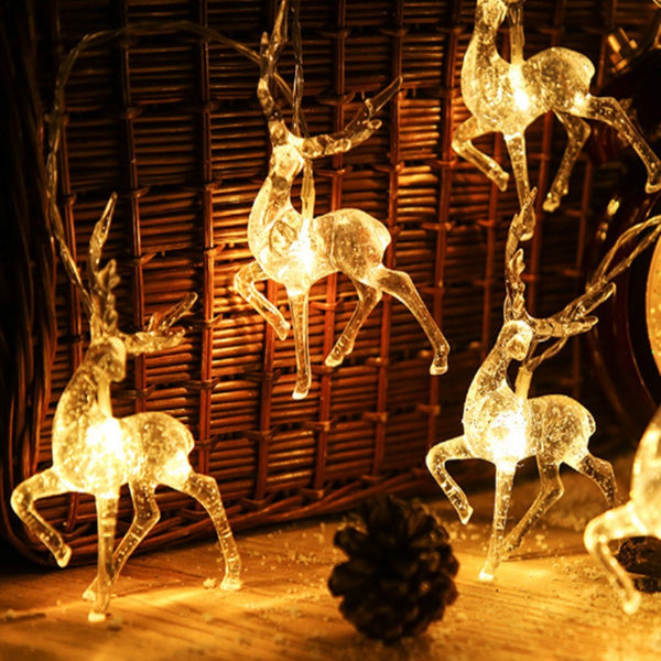 Cross-border led solar sika deer lights, Christmas series party battery box lanterns, elk garden decoration lights