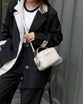 Genuine leather crossbody bag - 2024 spring/summer versatile fashion handbag - fresh & chic top grain cowhide premium small square bag