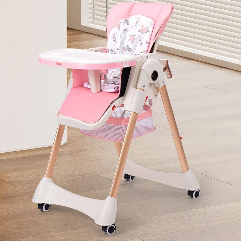 Baby Dining Chair Eating Chair Multifunctional 2-in-1 Foldable Household Portable Baby Dining Table Seat Rocking Chair