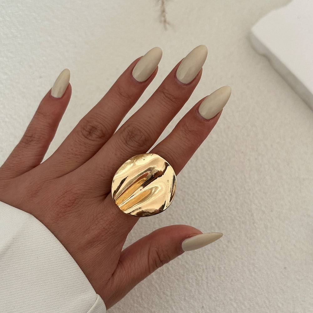 Wholesale metal ring sets - european & american style, irregular jewelry, women's niche fashion, high-end floral knuckle rings