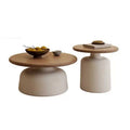 Living room small apartment casualpopular coffee table round martini b&b iron art round table cream style apartment tea table no