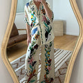 cross-border e-commerce european and american women's clothing: new summer collection - vacation-inspired color block fashion print shirt and wide-leg pants set