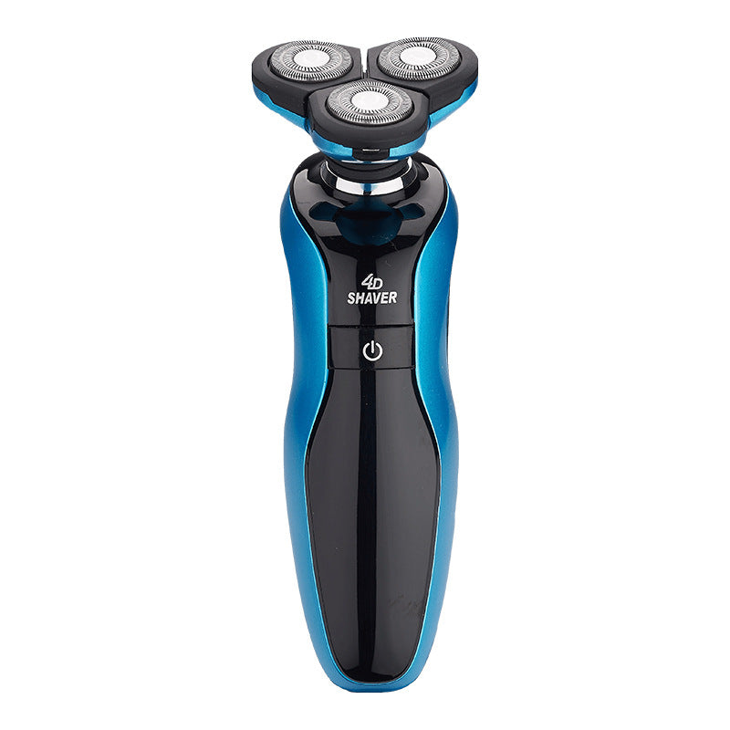 Men's full body washable electric shaver - one machine, four heads, multi-purpose sideburn kit, long-lasting battery