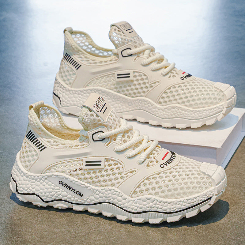 Summernew arrivalmencut out mesh breathable running shoes non-slipabrasion resistant soft bottom lightweight easiest for match daily casual shoes