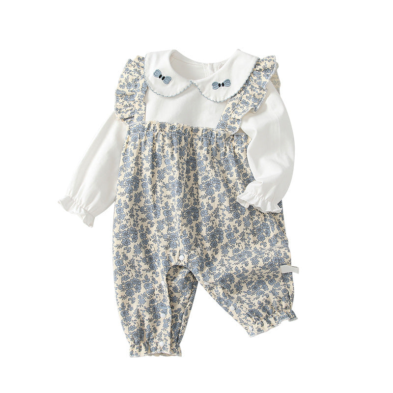 Autum jumpsuit type a pure cottonlong sleeves autumn clothing baby romper k-style small monthly children's clothing baby clothes clothing