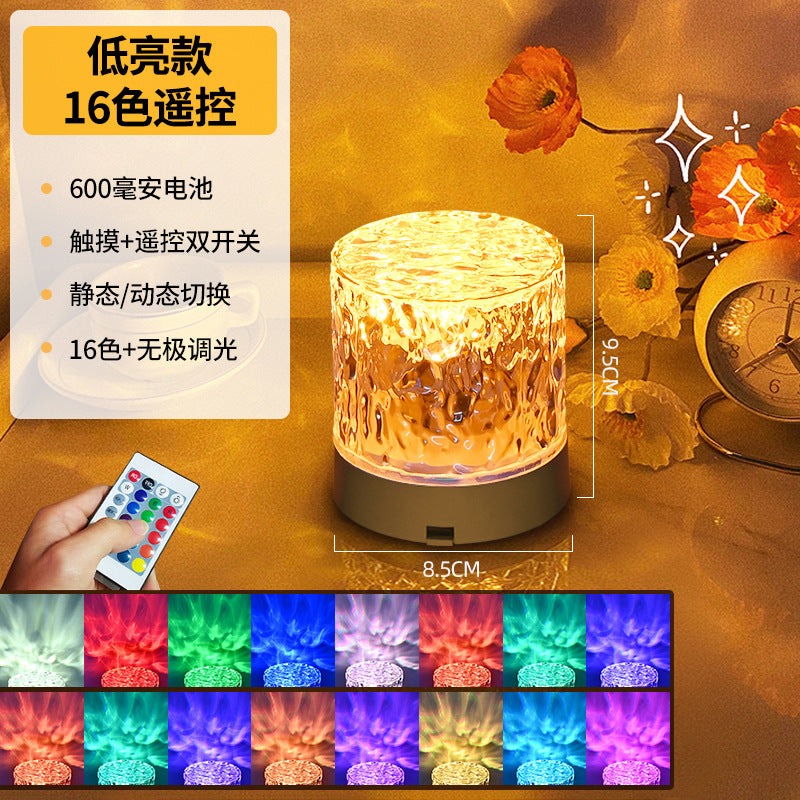 Here are a few options, depending on the specific nuance you want to convey:  **option 1 (focus on functionality):**  "bedside night light - romantic mood lighting for couples, bedroom ambiance, and intimate moments - ripple effect design"  **option 2 (mo