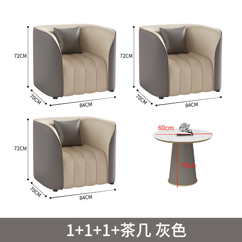 Saint-ly minimalist light luxury hotel lobby sofa set - lounge area, office reception area, meeting & negotiation space