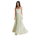 C7750 cross-border  new women's fresh light green pleated jacquard camisole pleated long maxi dress