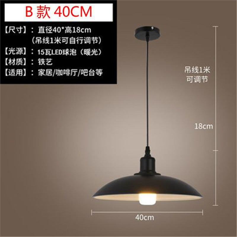 Loft retro stylish creative bar restaurant hotel decoration chandelier american industrial style nostalgic casual lampshade
