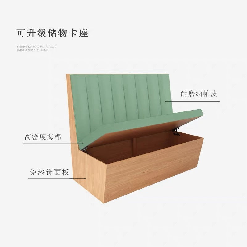 Western restaurant can store card seat sofa wooden frame storage hotel catering semi-round heterosexual sofa table and chair combination