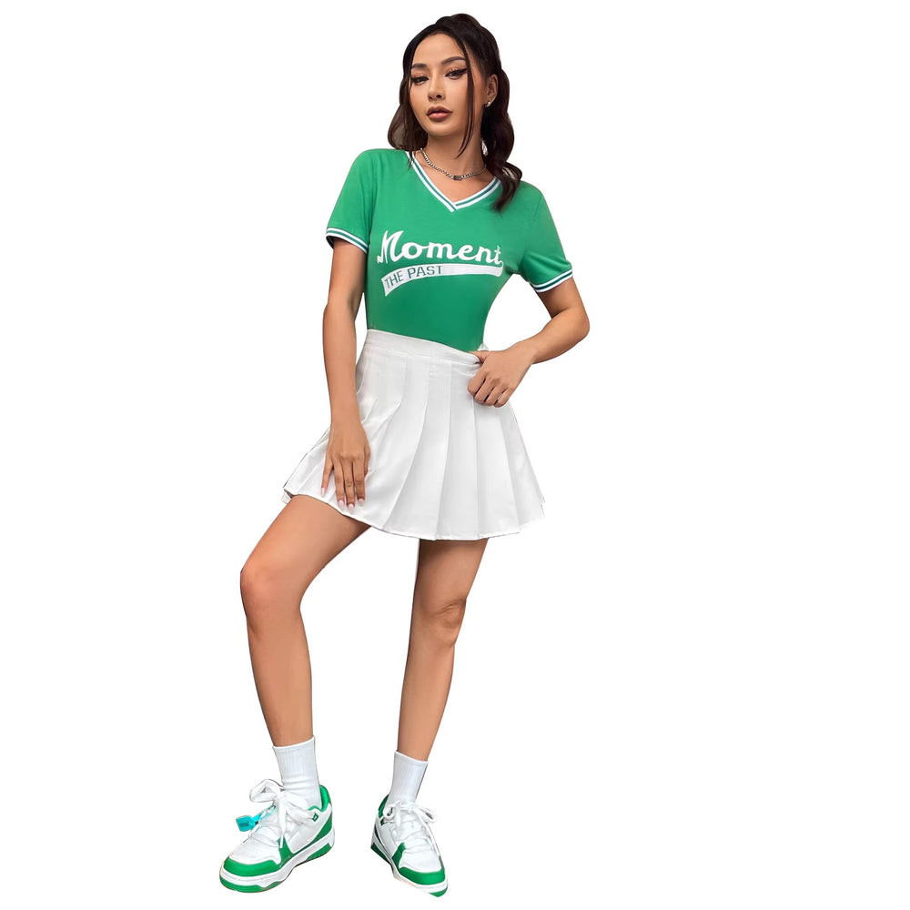 Pre-sale-92189# cross-border women's short-sleeved t-shirt women's letter printed loose trendy brand t-shirt