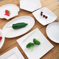 Special-shaped plate, commercial for homeasymmetricalwhite ceramic dinner plate, hotel tableware, restaurant special liang shao yi