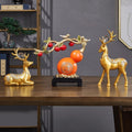 Lucky deer figurine - creative wine cabinet decoration for living room, office desk, home, housewarming gift, moving-in gift