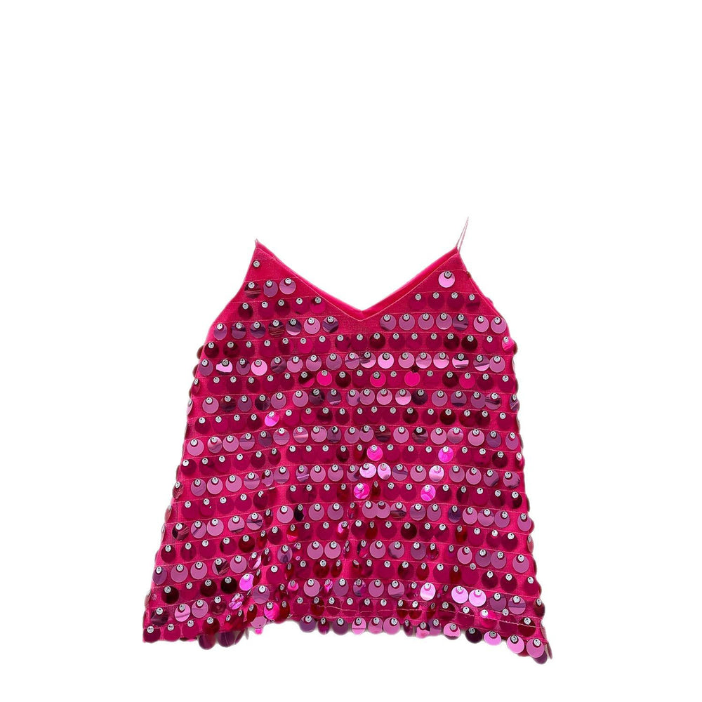 Nightclub sexy performance tops pure desire easiest for matchoutwear camisole sequin sparkling v neck hot girl tube top shirt