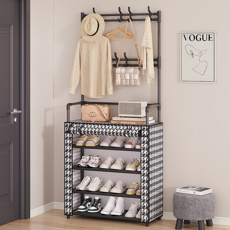 Shoe rack, multi-layer household entrance, dustproof, simple shelf, indoor storage, dormitory shoe cabinet against the wall
