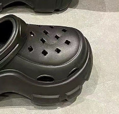 Tank anti-odor heightened thick sole crocs women's summer fashion outdoor wear non-slip beach shoes detachable diy accessories