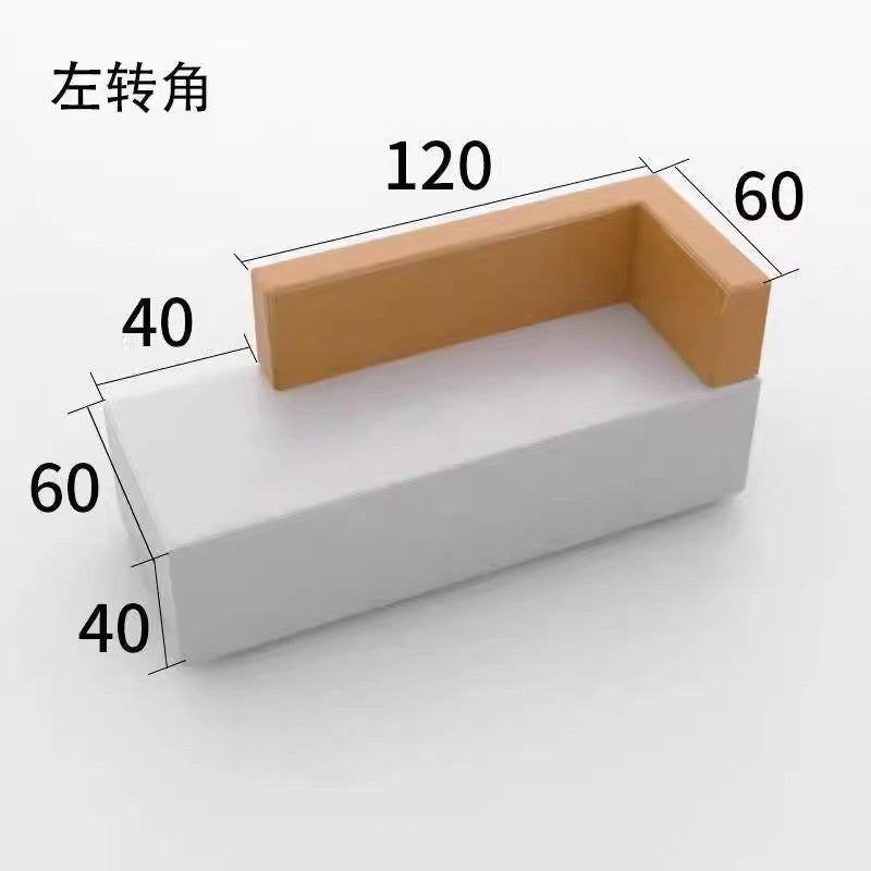 Office reception nappa leather sofa minimalist creative corner sofa waiting area sofa coffee table set