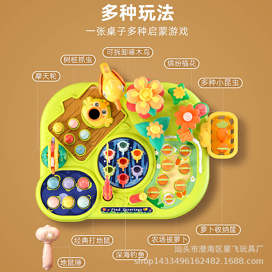 New multi-functional game table farm paradise, children's early education enlightenment parent-child interaction baby educational toys