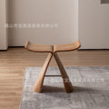 Creative entrance shoe changing stool for home small stool fitting room stackable log butterfly stool track kids small stool