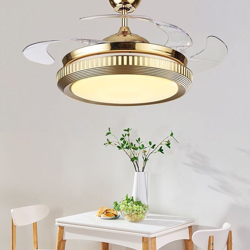 Invisible remote control ceiling fan light, high-velocity variable frequency led fan, minimalist modern living room dining room high-end living room chandelier