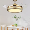 Invisible remote control ceiling fan light, high-velocity variable frequency led fan, minimalist modern living room dining room high-end living room chandelier
