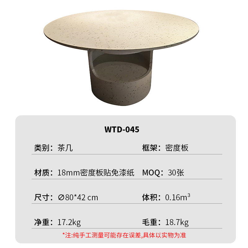 microcement coffee table modern casual living room special-shaped low table small apartment cream style small creative coffee table
