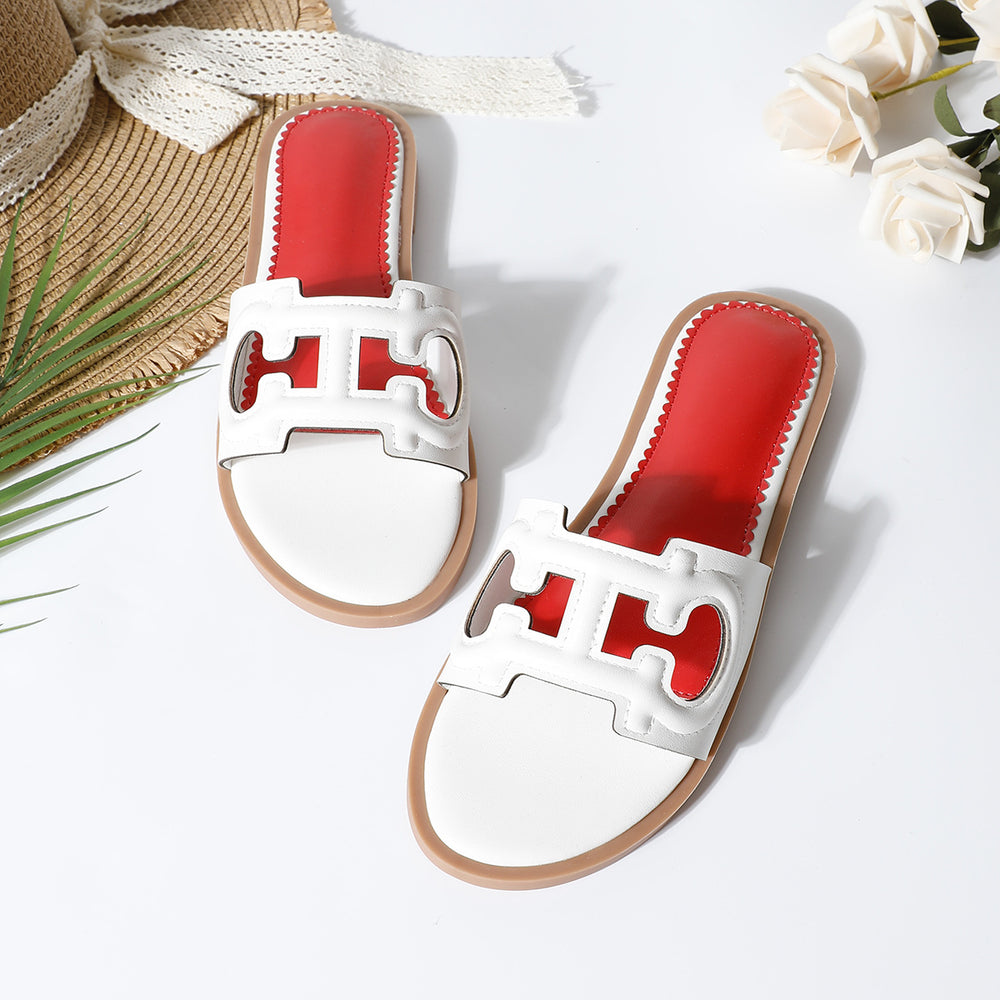 2025 new summer fashion flat sandals - women's one-strap beach slides for travel